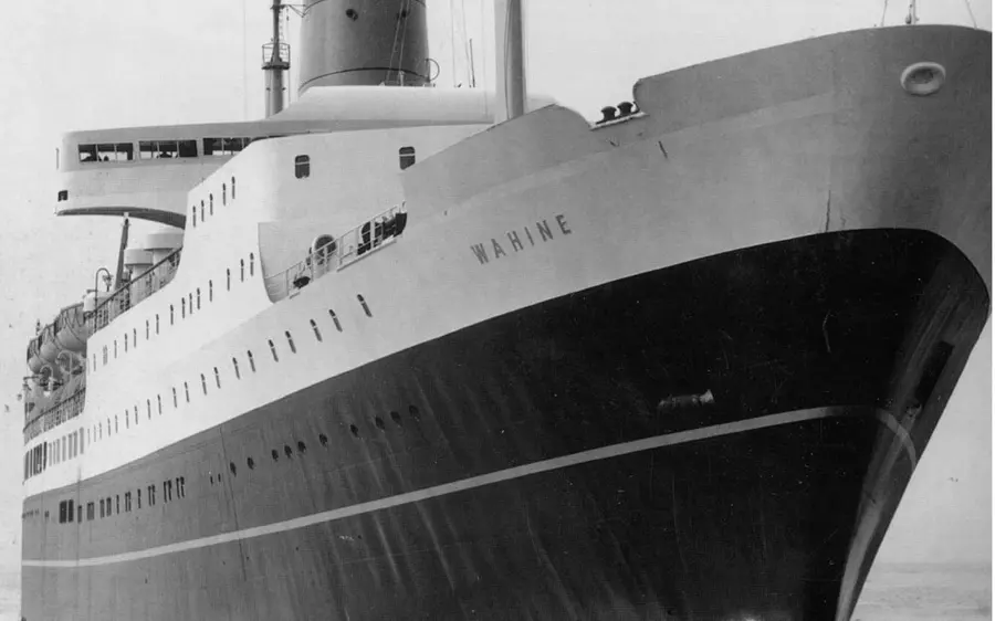 The Union Steam Ship Company ferry Wahine, photographed in 1967, the year before she foundered on Barrett Reef.
